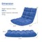 Costway Adjustable 14-Position Floor Chair Folding Lazy Gaming Sofa Chair Cushioned New Blue/Green/Light Pink/Purple/Black/Coffee/Tan/Pink/Gray